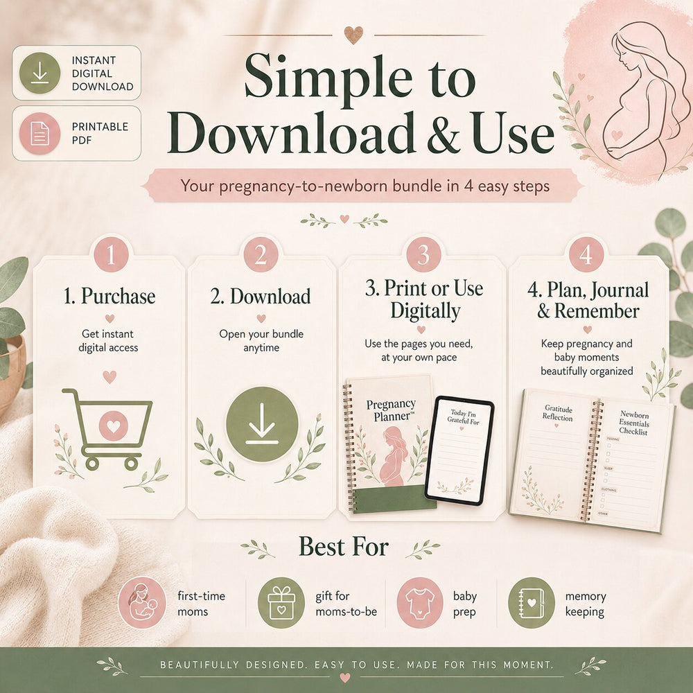Pregnancy Se Baby Arrival Tak™ | Complete Mom-to-Be Planner & Journal
