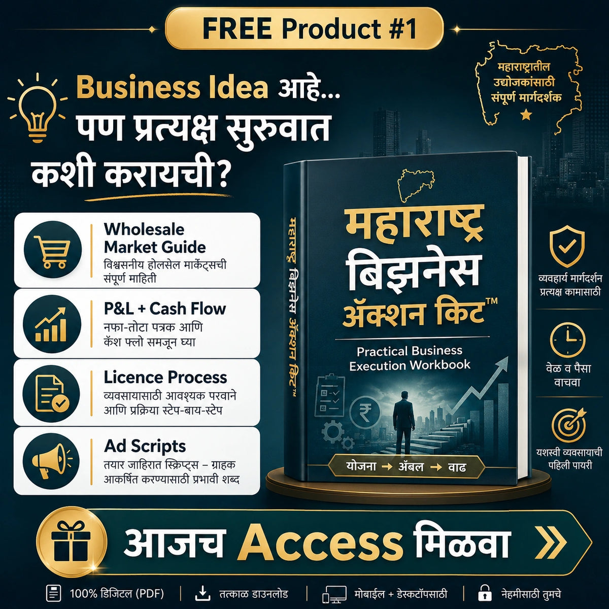 महाराष्ट्र बिझनेस ॲक्शन किट™ | Practical Business Execution Workbook