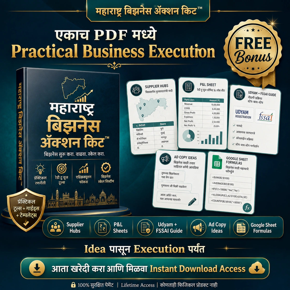 महाराष्ट्र बिझनेस ॲक्शन किट™ | Practical Business Execution Workbook