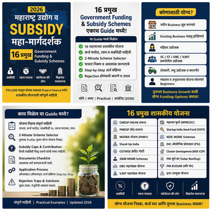 2026 Government Funding & Subsidy Master Guide™ | 16 सरकारी Funding योजनांची Practical माहिती