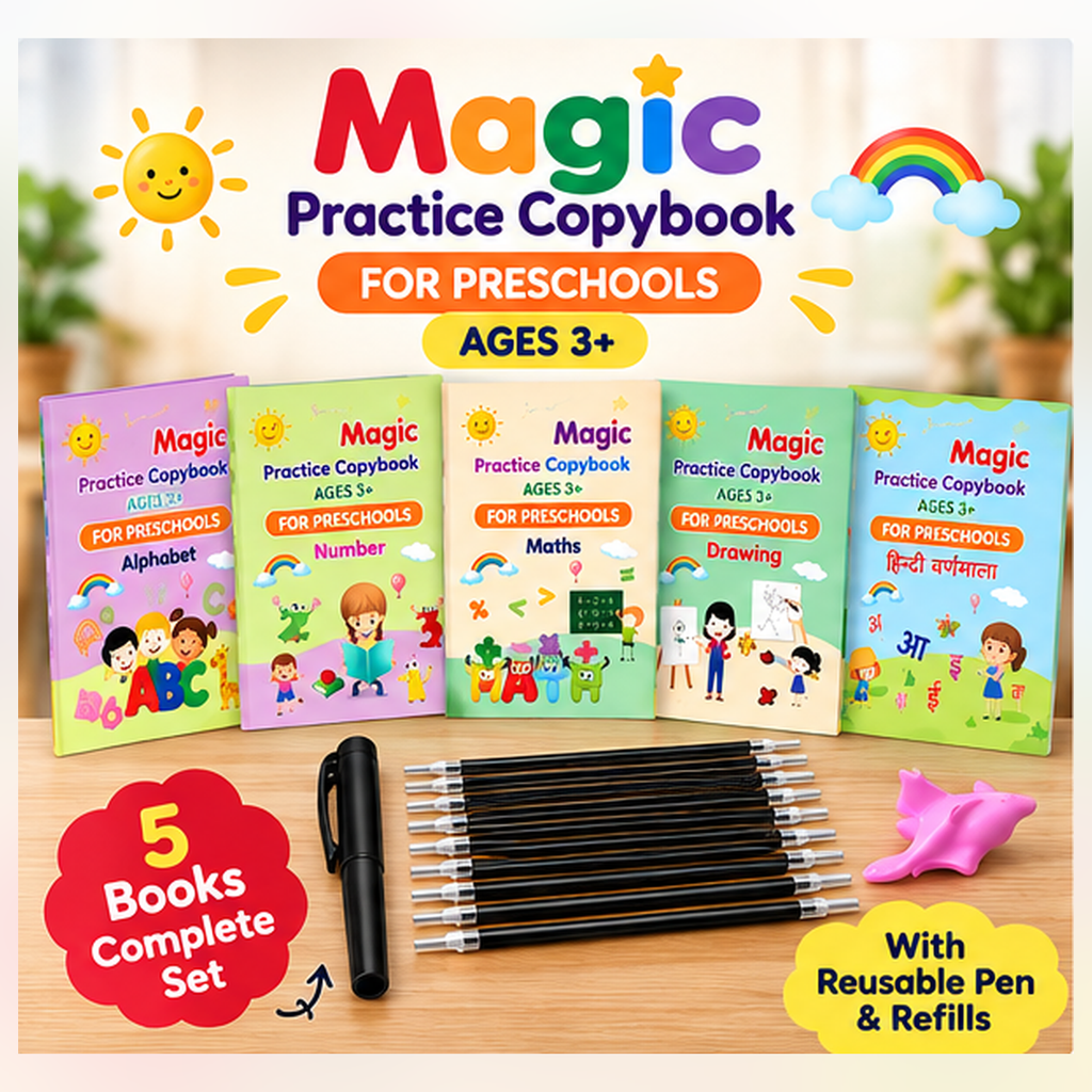 Magic Practice Copybook + BookSET+ 10 Refill + FREE GIFT