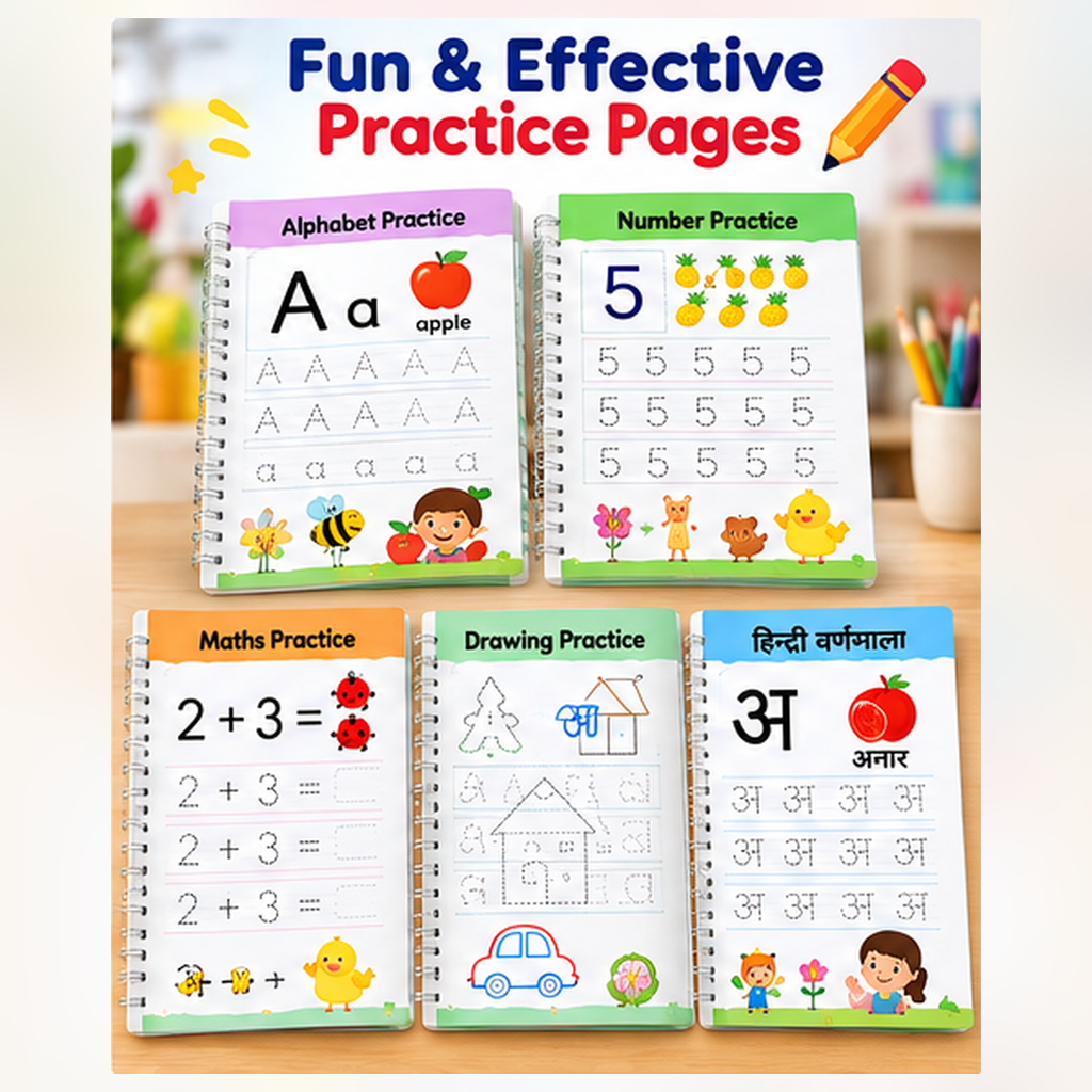 Magic Practice Copybook + BookSET+ 10 Refill + FREE GIFT