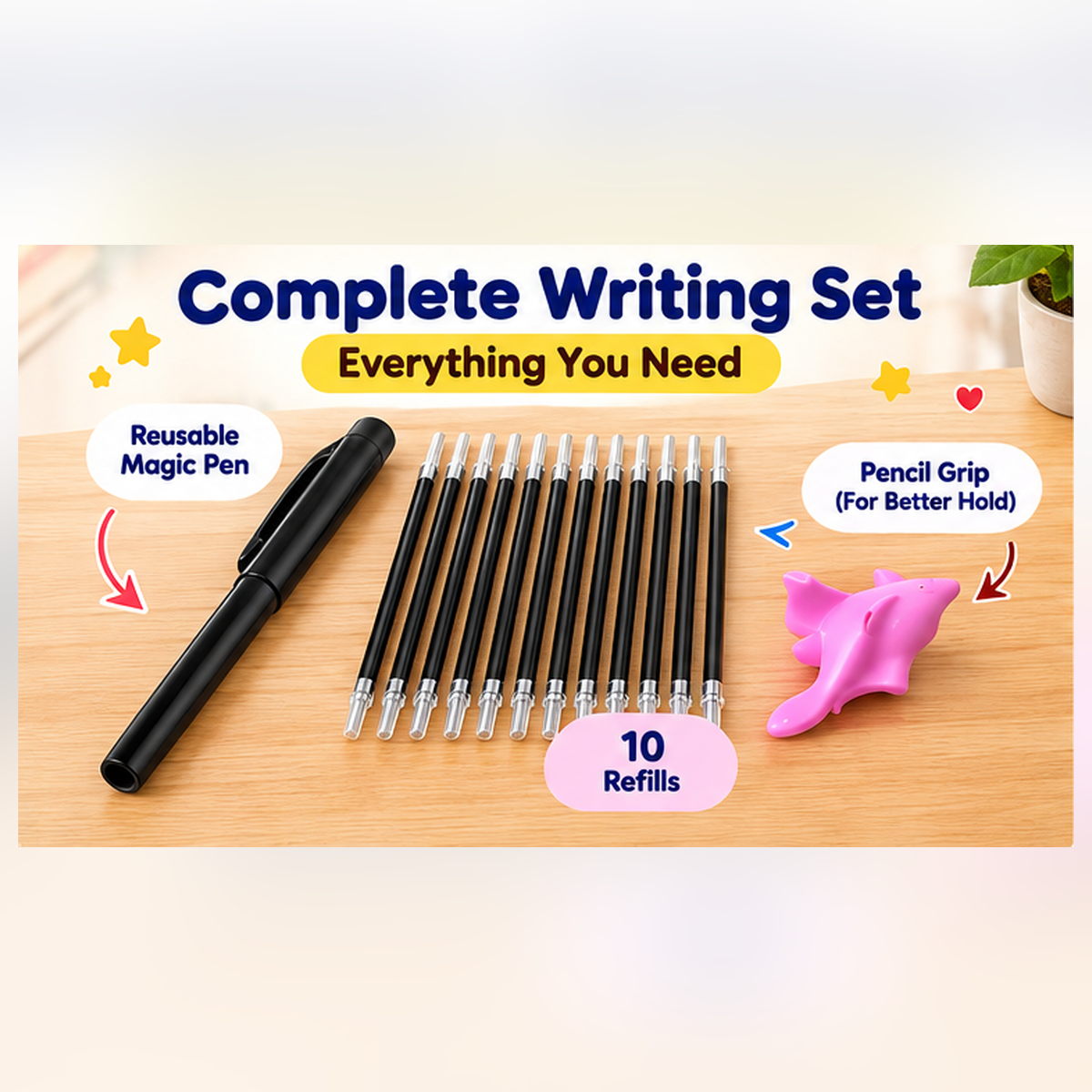 Magic Practice Copybook + BookSET+ 10 Refill + FREE GIFT